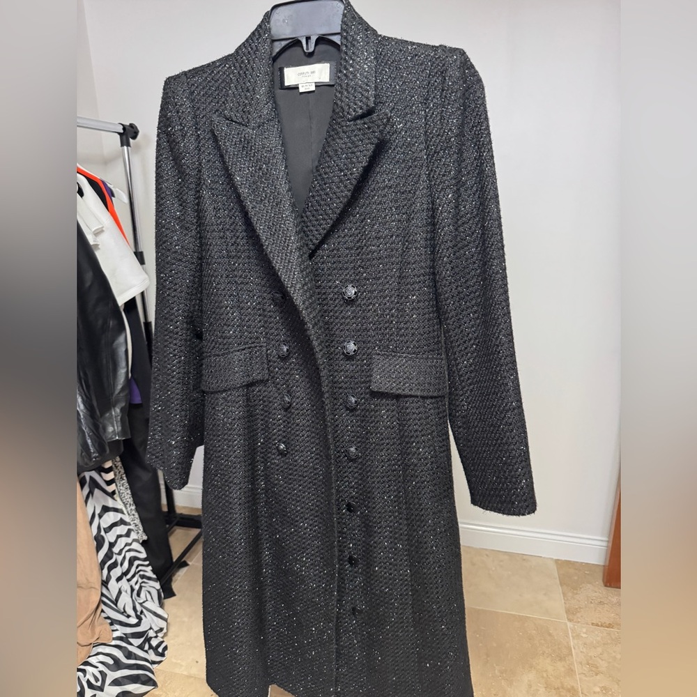Cerutti Black Textured Trench Coat